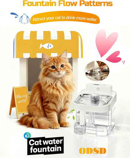Cat Drinking Water Fountain